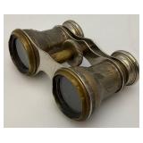 Antique Made In France Opera Binoculars: Chevalier Opticien, Brass And Pewter