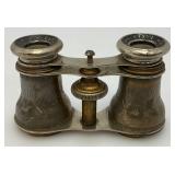 Antique Made In France Opera Binoculars: Chevalier Opticien, Brass And Pewter