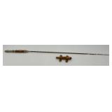 Antique Richardson teel Telescoping Fly Fishing Rod And Antique Wooden Spearing Lure