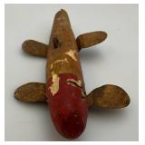 Antique Richardson teel Telescoping Fly Fishing Rod And Antique Wooden Spearing Lure