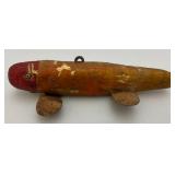 Antique Richardson teel Telescoping Fly Fishing Rod And Antique Wooden Spearing Lure