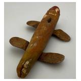 Antique Richardson teel Telescoping Fly Fishing Rod And Antique Wooden Spearing Lure