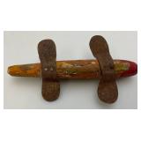 Antique Richardson teel Telescoping Fly Fishing Rod And Antique Wooden Spearing Lure