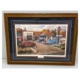 Framed Behind Glass Pencil Signed KEN ZYLLA "Full Service" Limited Print 1021/9600 23" x 31"