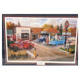 Framed Behind Glass Pencil Signed KEN ZYLLA "Full Service" Limited Print 1021/9600 23" x 31"
