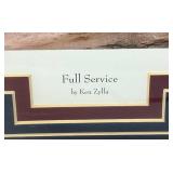 Framed Behind Glass Pencil Signed KEN ZYLLA "Full Service" Limited Print 1021/9600 23" x 31"