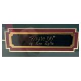 Framed Behind Glass Pencil Signed KEN ZYLLA "Route 66" Limited Print 1632/9600 28" x 39"