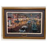 Framed Pencil Signed KEN ZYLLA "Main Street In Season" Limited Print 305/9600 28" x 39"