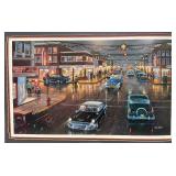 Framed Pencil Signed KEN ZYLLA "Main Street In Season" Limited Print 305/9600 28" x 39"