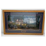 Framed Behind Glass Pencil Signed Greg Benson "Riders On The Storm" Limited Print Low Number 287/9500 25" x 41"