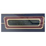 Framed Behind Glass Pencil Signed Greg Benson "Riders On The Storm" Limited Print Low Number 287/9500 25" x 41"