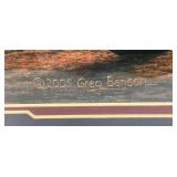 Framed Behind Glass Pencil Signed Greg Benson "Riders On The Storm" Limited Print Low Number 287/9500 25" x 41"