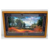 Framed Behind Glass Pencil Signed Greg Benson "Black Hills Thunder" Limited Print Low Number 162/9500 25" x 41"