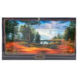 Framed Behind Glass Pencil Signed Greg Benson "Black Hills Thunder" Limited Print Low Number 162/9500 25" x 41"