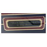 Framed Behind Glass Pencil Signed Greg Benson "Black Hills Thunder" Limited Print Low Number 162/9500 25" x 41"