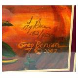 Framed Behind Glass Pencil Signed Greg Benson "Black Hills Thunder" Limited Print Low Number 162/9500 25" x 41"