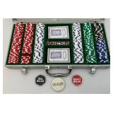 Nice Set Of Poker Chips And Playing Cards In Carrying Case