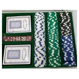 Nice Set Of Poker Chips And Playing Cards In Carrying Case