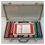Nice Set Of Poker Chips And Playing Cards In Carrying Case