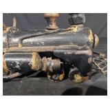 Vintage Metal Steam Locomotive Toy Engine - Rusted Antique Model Train