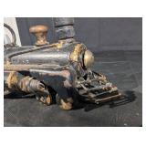 Vintage Metal Steam Locomotive Toy Engine - Rusted Antique Model Train