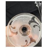 Michael Weeks 2005 Blue Frosted Etched Champagne Flutes - Set of 2