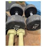 Iron Grip & Hampton Weight Plates with Barbell & Dumbbells - Home Gym Set