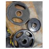 Iron Grip & Hampton Weight Plates with Barbell & Dumbbells - Home Gym Set