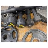 Iron Grip & Hampton Weight Plates with Barbell & Dumbbells - Home Gym Set