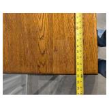 Oak End Table with Lower Shelf - Turned Legs, Vintage 28in L x 18in D