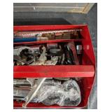 Craftsman Metal Toolbox with Red Plastic Tray Full of Hand Tools