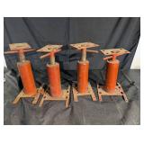 Industrial Screw Jacks with Base Plates (Lot of 4)