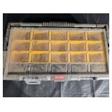 KETER 16-Compartment Toolbox Organizer Case with Yellow Bins