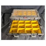 KETER 16-Compartment Toolbox Organizer Case with Yellow Bins