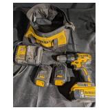 DEWALT 20V MAX XR Brushless Drill/Driver Kit with 3 Batteries, Charger & Bag