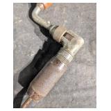 Vintage Hand Drill Brace with Wooden Grip and Long Auger Bit - Made in USA