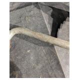 Vintage Hand Drill Brace with Wooden Grip and Long Auger Bit - Made in USA