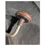 Vintage Hand Drill Brace with Wooden Grip and Long Auger Bit - Made in USA