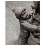 Santa Claus Statue - 40in Tall Bearded Father Christmas with Toy Sack