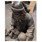Santa Claus Statue - 40in Tall Bearded Father Christmas with Toy Sack