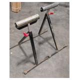 Pipe Roller Stand - Dual Rollers with Red Lock Knobs