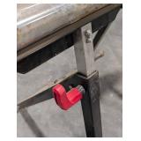 Pipe Roller Stand - Dual Rollers with Red Lock Knobs