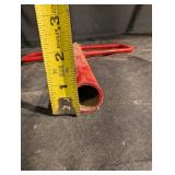 Red T-Post Puller Fence Post Remover - Heavy-Duty Steel, 14 in Shaft, Long Handle