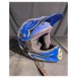 Mossi Blue MX Helmet - Full-Face Off-Road Motocross Helmet