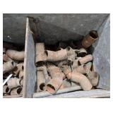 Assorted Copper Pipe Fittings: Elbows, Tees, Couplings & Adapters (Rusty)