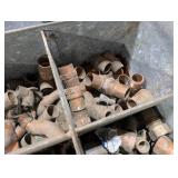 Assorted Copper Pipe Fittings: Elbows, Tees, Couplings & Adapters (Rusty)