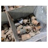 Assorted Copper Pipe Fittings: Elbows, Tees, Couplings & Adapters (Rusty)