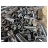 Assorted Hardware Fasteners - Nuts, Bolts, Washers & Sockets (Steel, Rusty)