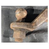 Rusty L-Shaped Steel Bracket with Ball End & Threaded Stud