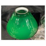 Green Glass Bell-Shaped Lamp Shades (Lot of 3)